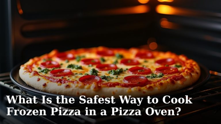 What Is the Safest Way to Cook Frozen Pizza in a Pizza Oven?